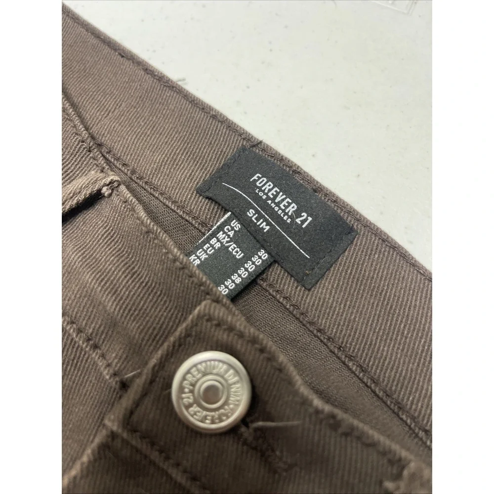 Forever 21 Men's Brown Slim Cargo Pocket Jeans Size 30